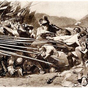 Arnold Winkelroed At Sempach Swiss Austrian War Gravure Victorian 1894 Art DWS11